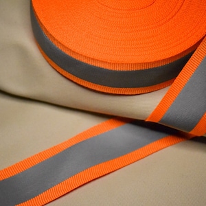 Hi-Vis Ribbon, Ribbon, Trimming, reflective tape, orange flo, silver reflecting tape, flo tape,