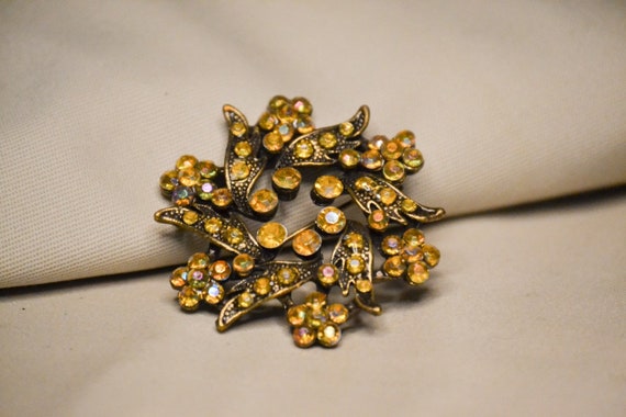 Flower Brooch Pin, Antique Brooch Pin, Antique Pin, Flower Brooch