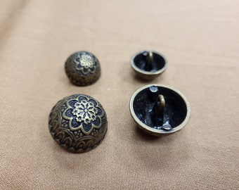 Antique brass buttons, Metal button, buttons, Antique, Vintage button, brass button, pattern buttons