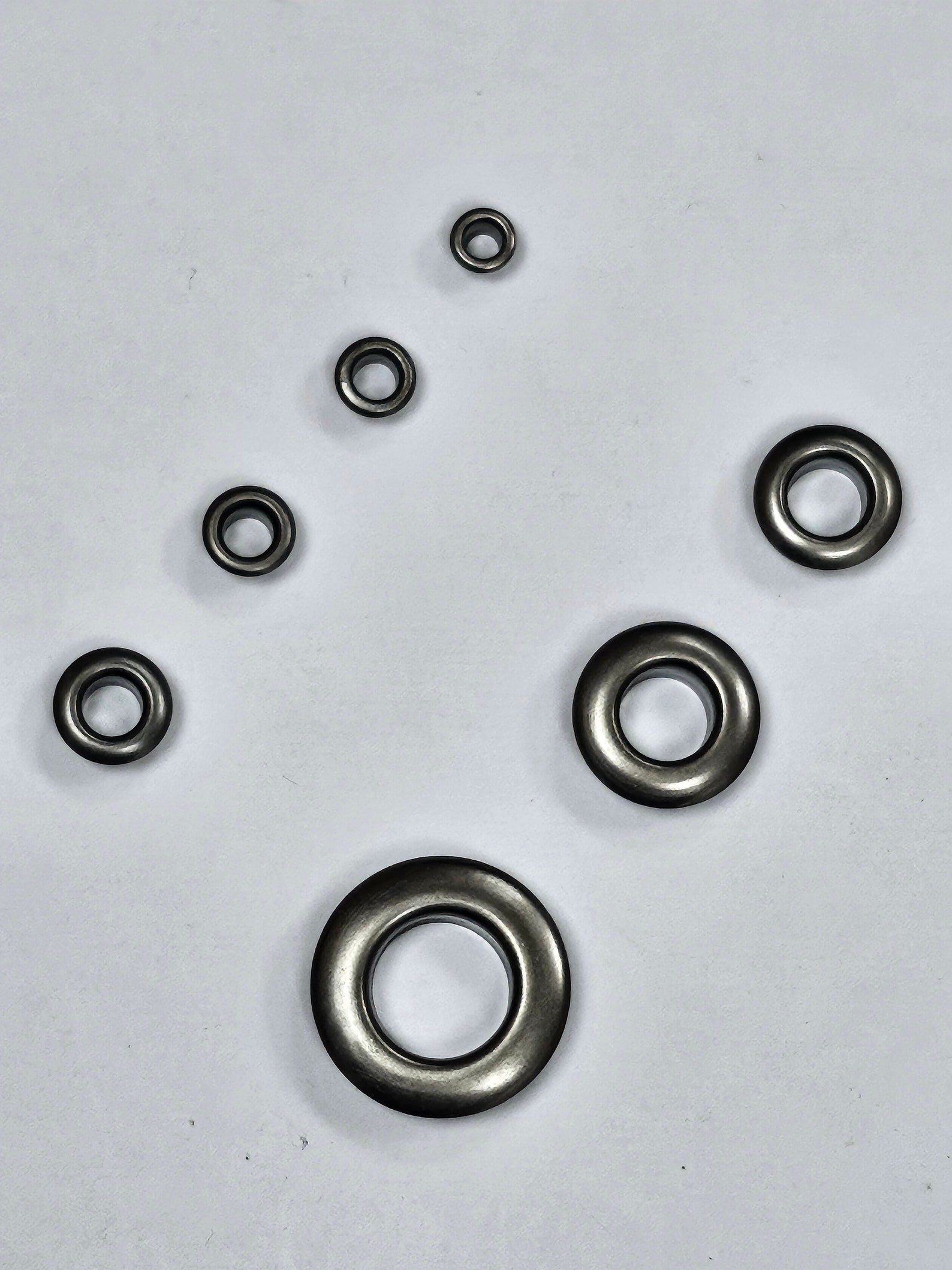 Metallized Eyelet Gunmetal Eyelet, Metal Eyelets, 7 Sizes, Eyelets, Gumnetal Eyelets ...