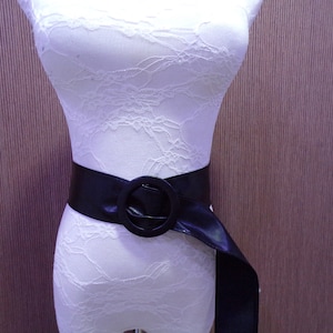 Wide Faux Leather Belt, Vintage Style Belt, Soft Faux Leather, Black Belt, 100cm, belt, Faux leather belt, belts, black wide belt