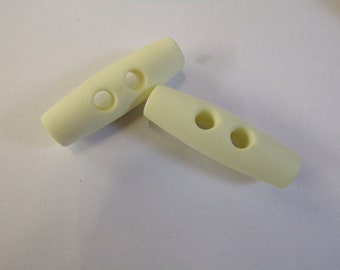 12 Bottoni In Legno A Levetta Da 6 Cm – A Forma Di Oliva Con Due Fori – Per Cappotti, Maglioni, Scrapbooking E Fai Da Te