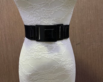 5cm wide, Black elasicated belt, elastic belt, belt, black belt, elasticiated belt, wide belt