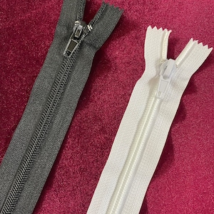 19 inch Nylon closed end zips, one size zips, zips, nylon zips, 48 cm length Zip