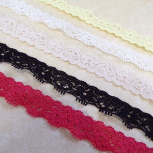 Stretch Lace Trim 1.5cm wide, Sewing, Ribbon, Craft, Dress, Lingerie