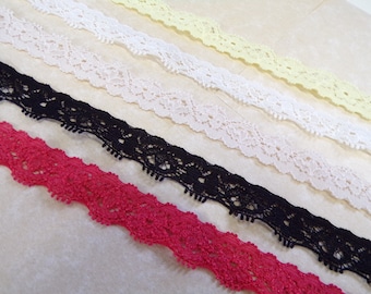 Stretch Lace Trim 1.5cm wide, Sewing, Ribbon, Craft, Dress, Lingerie