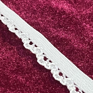 10mm, Lingerie Elastic, Elastic Lace Trim for underwear, ric Rac elastic, knicker elastic, frill elastic. Lingerie elastic, picot elastic image 7