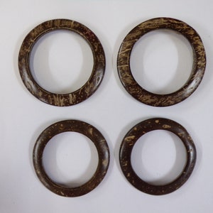 1pcs, Natural Coconut Light Weight Rings, Macrame rings, Macrame Hoops, Knitting, Sewing, Coconut rings