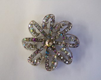 5cm Diamante Flower Brooch, Sparkling Brooch, Rhinestone Jewel, Multi Purposes brooch, , Pin-on Brooch, brooch