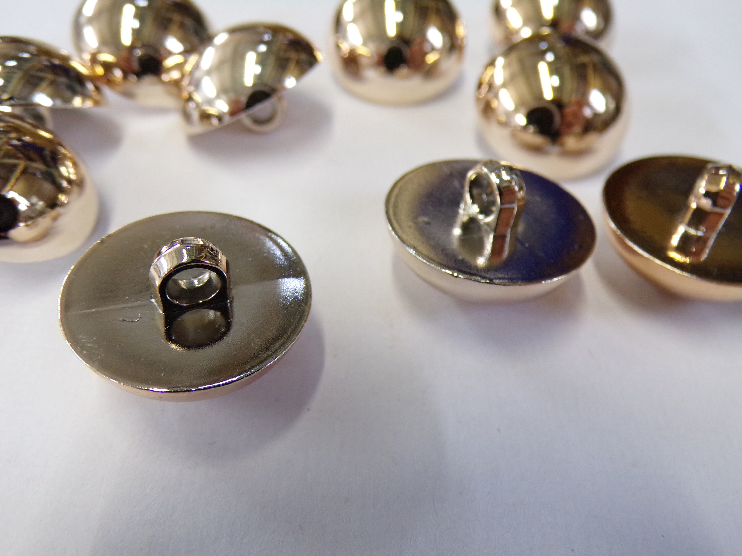 6pcs, Shiny Gold Buttons, 34l-21mm, Metal-look Half Ball Shank Buttons ...