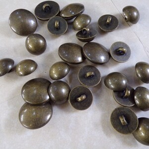5 sizes- 6pcs, Vintage buttons, Military Buttons, antique brass buttons, buttons, brass buttons, army buttons, 18L, 24L, 28L-18mm, 40L-25mm image 3