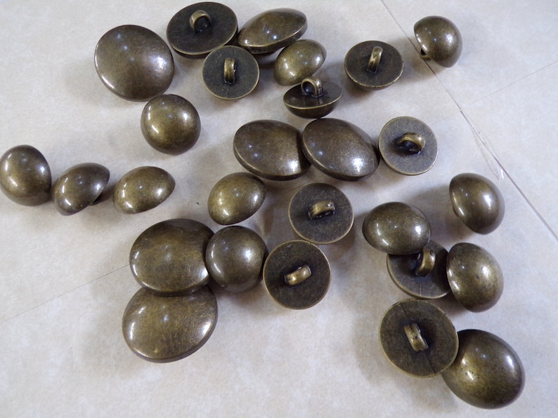 5 sizes- 6pcs, Vintage buttons, Military Buttons, antique brass buttons, buttons, brass buttons, army buttons, 18L, 24L, 28L-18mm, 40L-25mm image 3