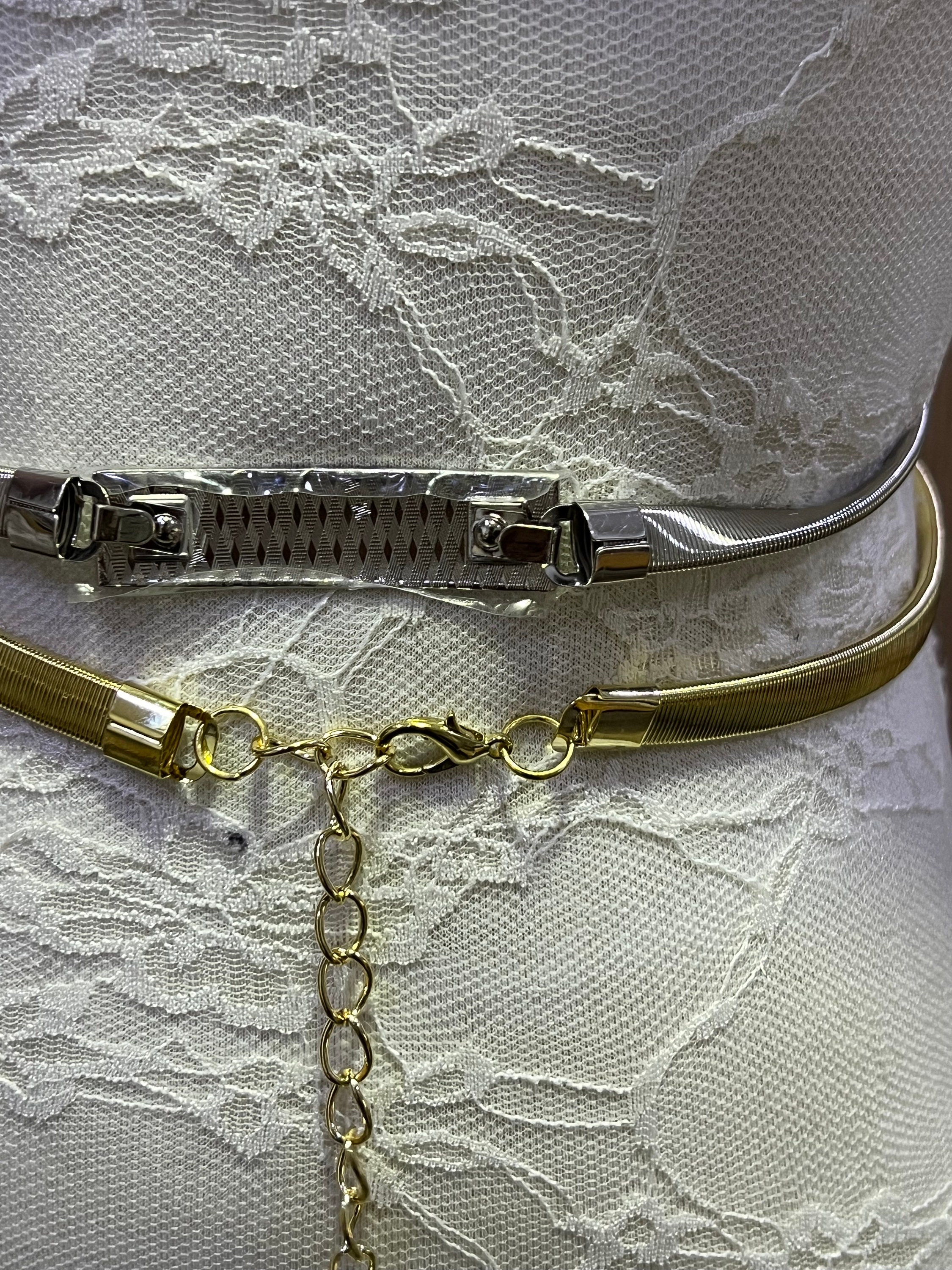 EXPANDABLE SILVER BELT ONE SIZE FITS ALL Braided Cool Grey Golf Ratchet Belt 1.38 main image 4