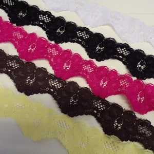 4cm wide Stretch Lace Trim, Lingerie Lace, Stretch Thin Lace trim for Sewing Craft, lace, fashion lace, lace
