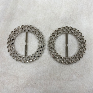 Plastic Buckle, Silver Light weight buckle, Round Shaped