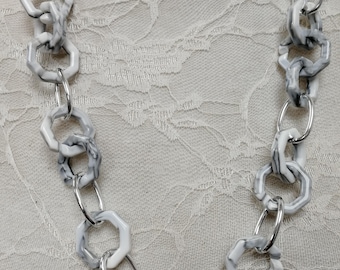 zeshoekige brilketting, brilaccessoires, glazen kettingen, ketting