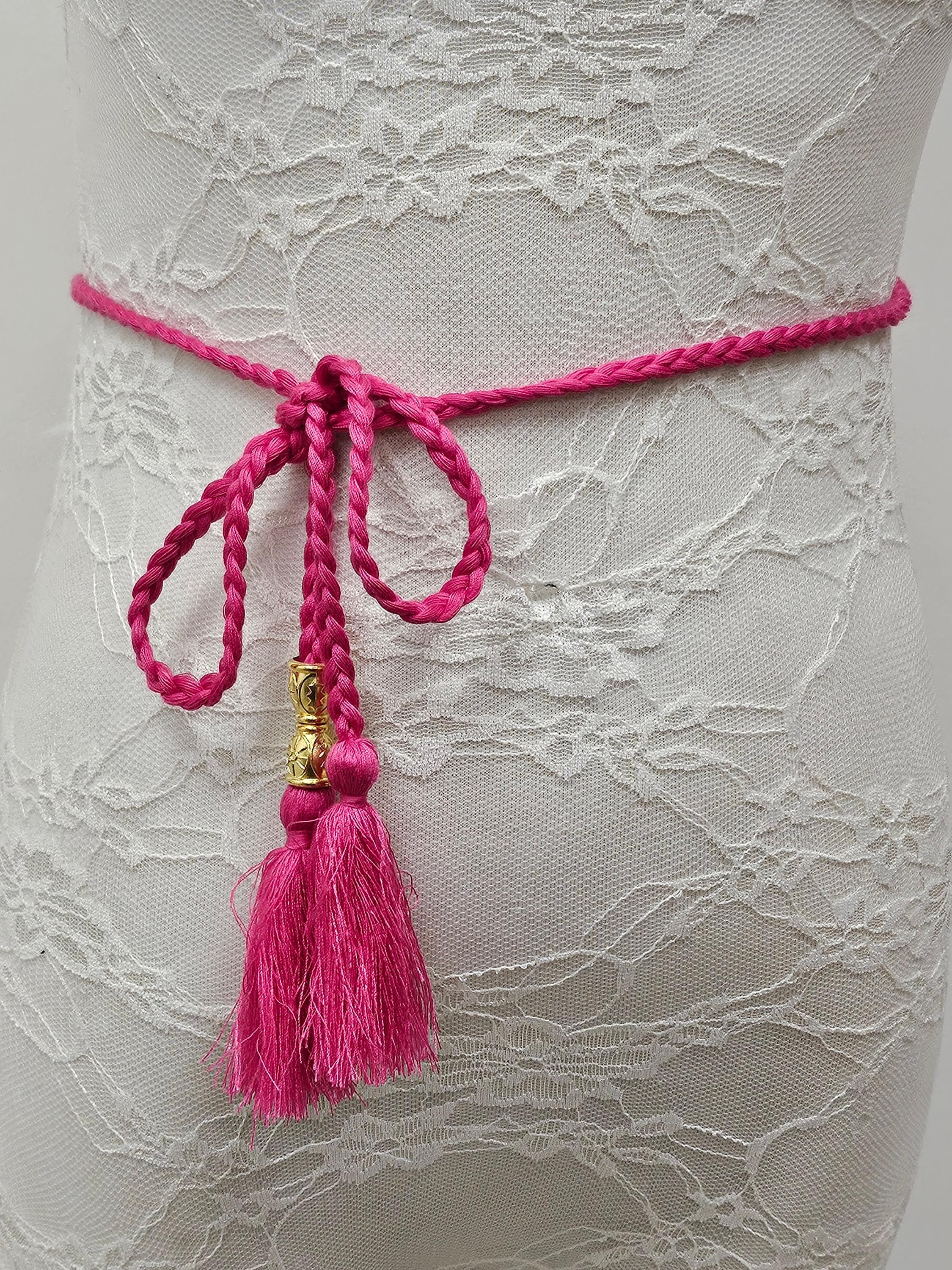 Pink Belt Tassels - Etsy