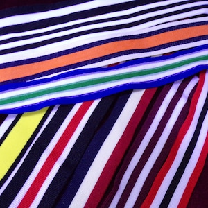 Knitted Stripe Tapes - 25mm 35mm 40mm wide - Various colours, stripe tapes, knitted tape, stripes, jogger tapes, stripes