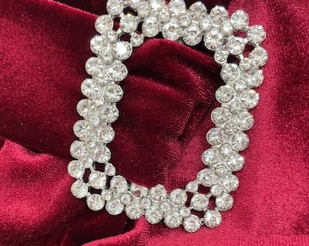 Beautiful diamanté cluster buckle A grade 3.8cm bar, diamanté buckle, rhinestone buckle