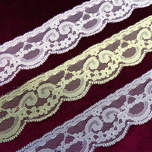 Bordure en dentelle rigide fine de 1 m 3 cm de large, dentelle française, robe, lingerie, bandeau, dentelle à coudre