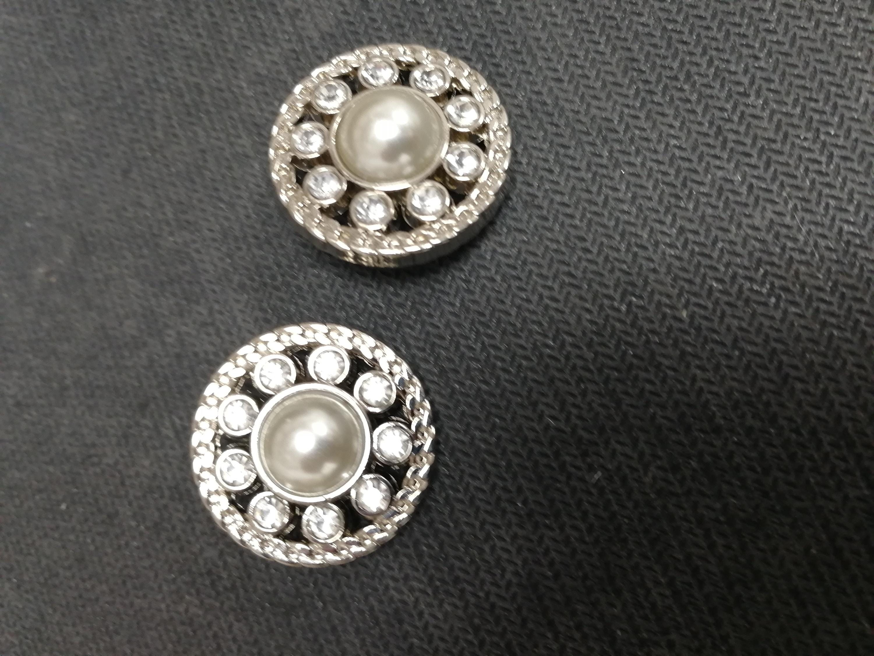 Beautiful Buttons, Diamanté Pearl Buttons, Silver OR Gold Buttons, Coat ...