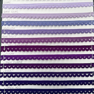 11mm, Lingerie Elastic, 82 colours, Decorative Edging picot, Lingerie, Ric Rac Elastic, Elasticated Lace Trim for Underwear, knicker elastic