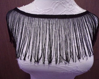 15cm Negro Blanco Flequillo Trim, Costura, Manualidades, Ropa de baile, Vestido Gatsby, Fiesta, Hogar, Bolso, flecos