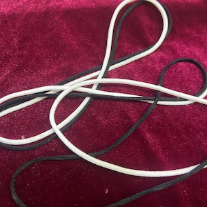 3mm Soft Round Spongy Soft Elasticated Cord, Black or White Soft thin cord, Dress elastic cord, Elasticated cord, soft cord, soft cord