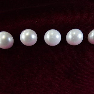 11.5mm White Pearl shank buttons, Blouse buttons, Dress buttons, Knitwear Buttons, Clothing Buttons, Fashion buttons