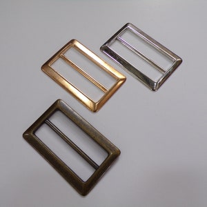2” Metal Slider, 2” Buckles,  3 Colours available, metal buckles, rectangle buckle