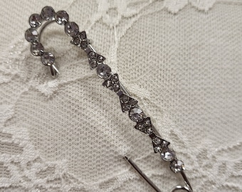 Diamante Brooch, Brooch, Pin, Accessory, Bow, saree pin, safety pin, shawl pin, scarf pin