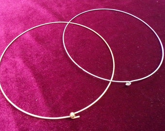 5” choker, Silver or Gold, Wire Choker. Halter Neck, neck Trim, 13.5cm, neck wire, wire, neck metal wire, silver choker, gold choker