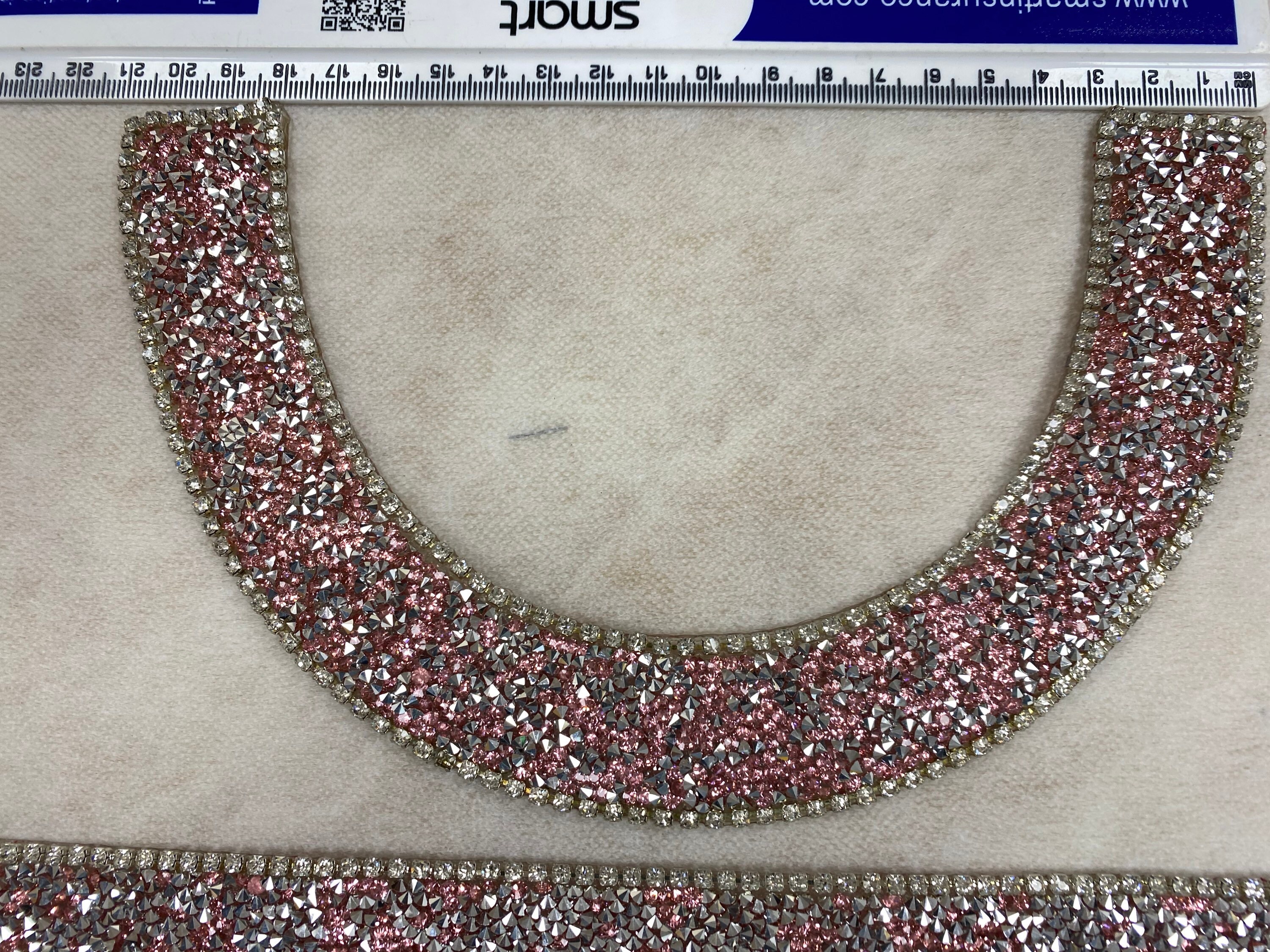 Jewel Iron on Trims Pink, Rectangle, Collar, Necktrim - Etsy