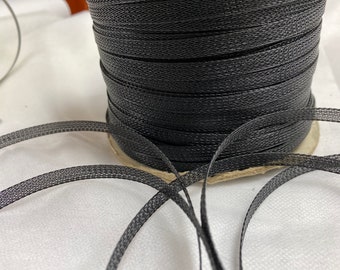 7mm Boning trimming, Black fabric stiffener, fabric stiffener, soft boning