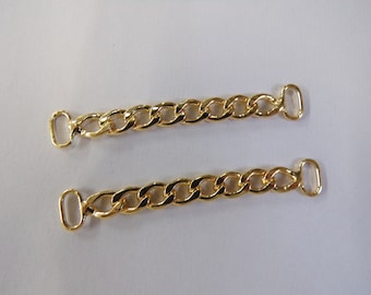 1pc, 5cm, Metal Gold Buckle, Chain Buckle, Sewing, Jewel, Swimwear, Lingerie, Crafts, chain strap, buckle, strap, swimwear buckle,  chain