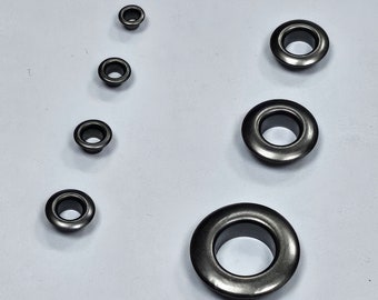 Gunmetal eyelet, Metal eyelets, 7 Sizes, eyelets, gumnetal eyelets, silver eyelets, gold eyelets, eyelets,