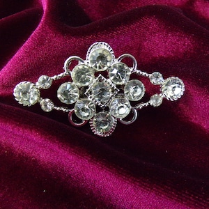 Vintage Style Diamante Brooch, Rhinestone Jewel, Multi Purposes brooch, Sparkling Brooch, Pin-on Brooch, Silver brooch