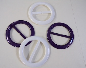 2 oval shaped scarf holders plastic slide buckles Amazon.com: 6Pcs Three Ring Scarf Ring Scarves Buckle Simple  main image 4