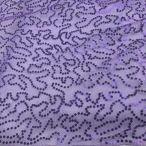 Sequins fabric, 33cm Wide sequins trim, Lilac colour