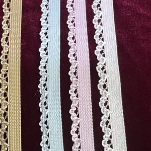 10mm, Lingerie Elastic, Elastic Lace Trim for underwear, ric Rac elastic, knicker elastic, frill elastic. Lingerie elastic, picot elastic image 8