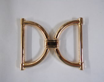 5.5*6.5cm, Gold Metal Buckle, Belt buckle, Coat buckle, Couture buckle, Swimwear, Dancewear Sewing, Craft, fashion buckle, double d buckle