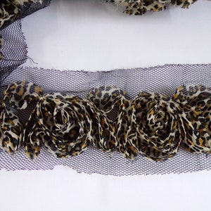 Rosennetzband, Organza-Rosenband, Blumenbesatz, Einrichtung, Nähen, Basteln, 3D-Rosenband
