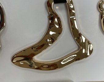 Fibbia in metallo dorato, fibbia per cintura, accessori artigianali in pelle con chiusura borsa, fibbia per costumi da bagno, fibbia martellata, anello a forma