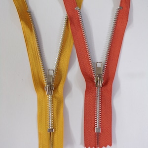 6&quot; Zips, Closed Ended Zip Metal Teeth, Zip, Silver Zip, Closed End zipper, Dress zip, Clothing zippers, metal zips