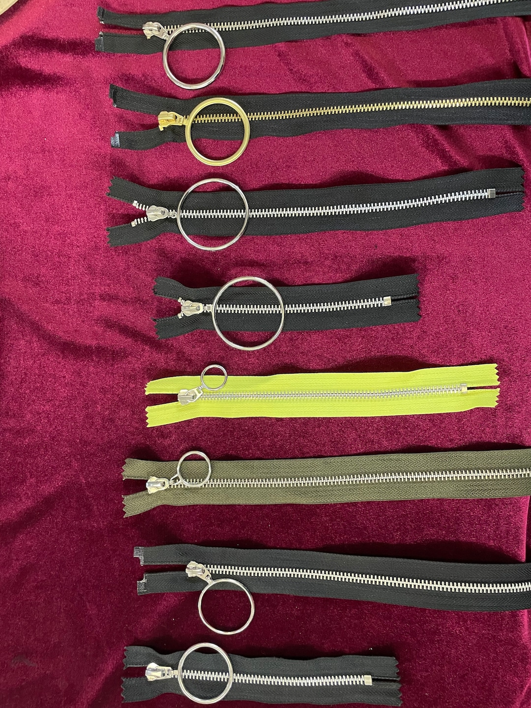 Ring Puller Zips, Open End Zips, Metal Zips, Closed End Zips, Zippers