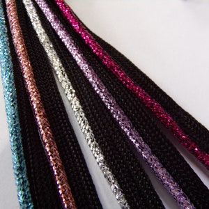 7mm Lurex Shiny Piping Cord, Rope, Piping, Trimmings Upholstery Piping Cushion, clothing piping, piping, lurex trim, red piping,black piping