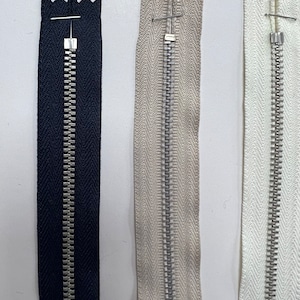 7&#39;&#39; 8&#39;&#39; 9&#39;&#39; YKK Metal Closed End Zip, YKK Zip, Metal Zip, 7&#39;&#39; Zip, Closed End Zip, Coloured Zip, Dress Zip, Bag Zip, Ball Chain Zip, Zip