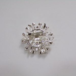 Diamante Starburst Brooch, 5cm, Jewel, brooch, diamanté brooch, silver brooch image 3