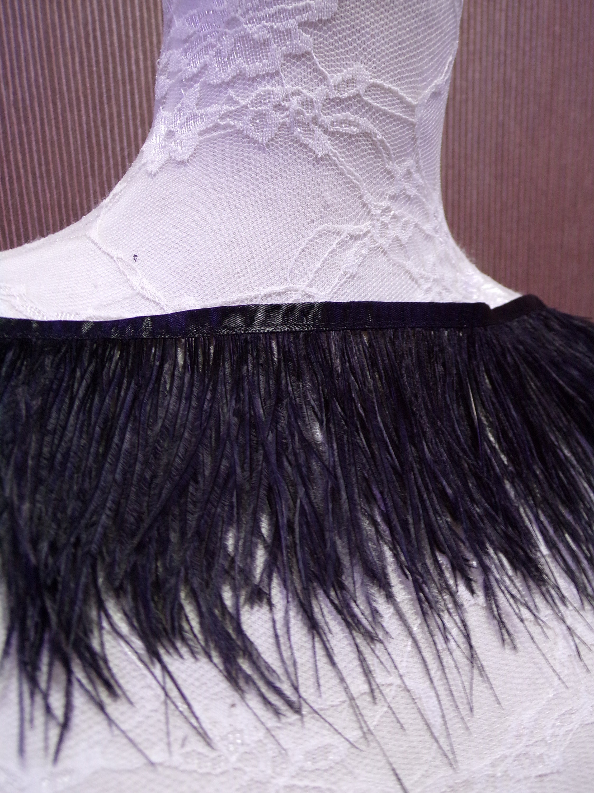 Ostrich Feather Trim Fringe / Sold by the Yard - Assorted Colors