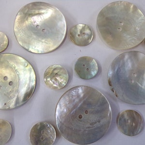 12mm/16mm/34mm,Mother of Pearl Round Buttons, Natural Buttons, Shell buttons, Pearl Buttons for Cardigan, shell buttons, knitwear  6PCS